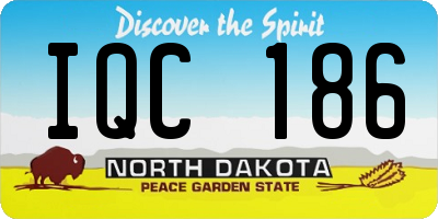 ND license plate IQC186