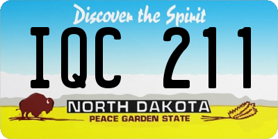 ND license plate IQC211