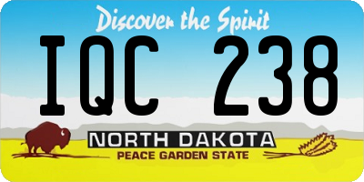 ND license plate IQC238