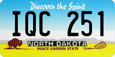 ND license plate IQC251