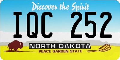 ND license plate IQC252