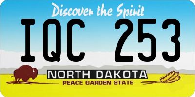 ND license plate IQC253