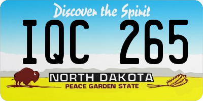 ND license plate IQC265