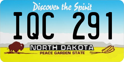 ND license plate IQC291