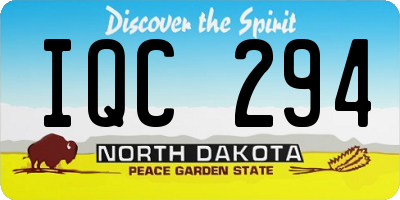 ND license plate IQC294