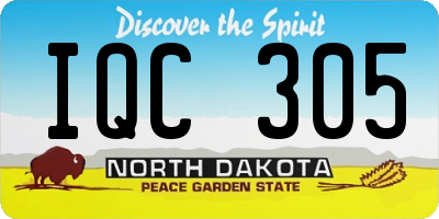 ND license plate IQC305