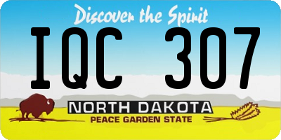 ND license plate IQC307