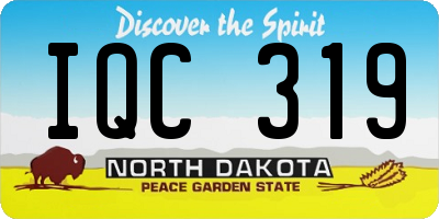 ND license plate IQC319
