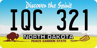 ND license plate IQC321