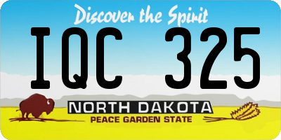 ND license plate IQC325