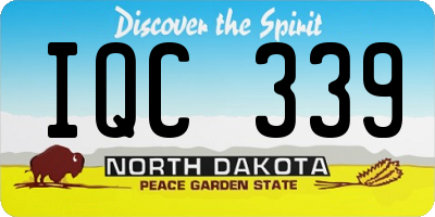ND license plate IQC339