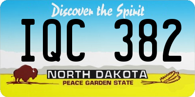 ND license plate IQC382