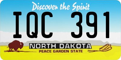 ND license plate IQC391