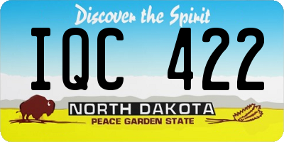 ND license plate IQC422