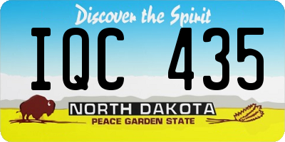 ND license plate IQC435