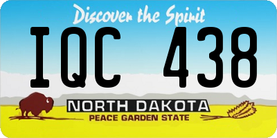 ND license plate IQC438