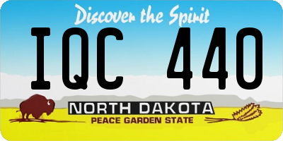 ND license plate IQC440