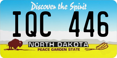 ND license plate IQC446