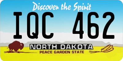 ND license plate IQC462
