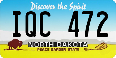 ND license plate IQC472