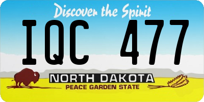 ND license plate IQC477