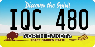 ND license plate IQC480