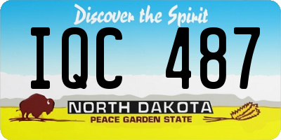 ND license plate IQC487
