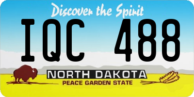 ND license plate IQC488