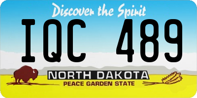 ND license plate IQC489