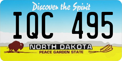 ND license plate IQC495