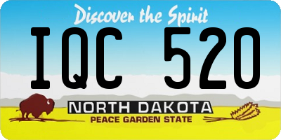 ND license plate IQC520