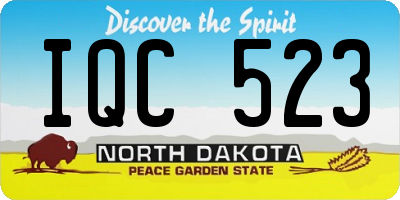 ND license plate IQC523