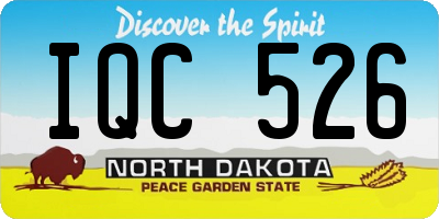 ND license plate IQC526