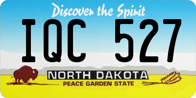 ND license plate IQC527