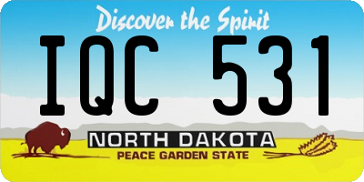 ND license plate IQC531