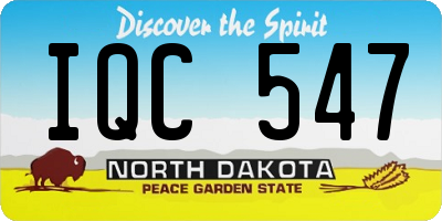 ND license plate IQC547