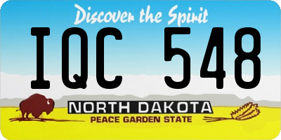 ND license plate IQC548