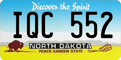 ND license plate IQC552