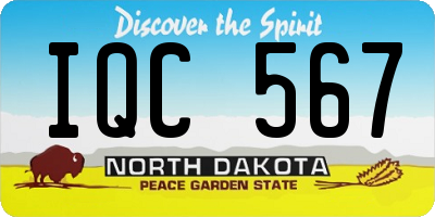 ND license plate IQC567