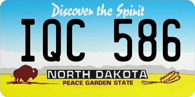 ND license plate IQC586