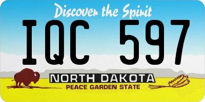 ND license plate IQC597
