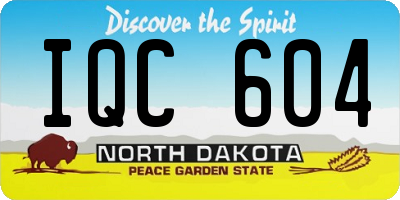 ND license plate IQC604