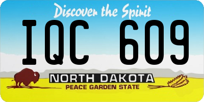 ND license plate IQC609