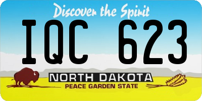 ND license plate IQC623