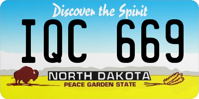 ND license plate IQC669