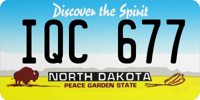 ND license plate IQC677
