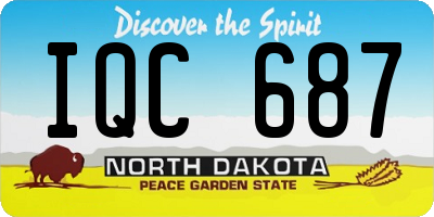 ND license plate IQC687