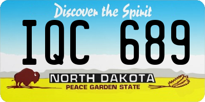 ND license plate IQC689