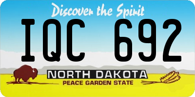 ND license plate IQC692
