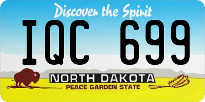 ND license plate IQC699